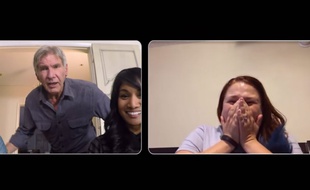 A l'occasion d'un appel aux dons, Harrison Ford, alias Han Solo, a surpris ses fans en apparaissant par surprise en chat vidéo.