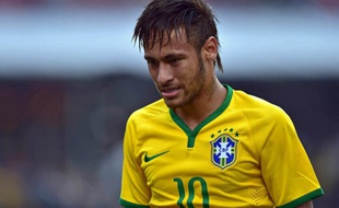 L'attaquant de l'équipe du Brésil Neymar, le 6 juin 2014 à Sao Paulo contre la Serbie.