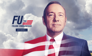 Frank Underwood (Kevin Spacey) sur la page d'accueil du site créé par Netflix pour la saison 4 de «House of Cards».