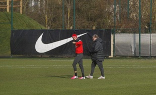 David Beckham lors de premier entraînement avec le PSG, le 13 janvier 2013