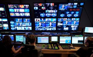Une régie de télévision (illustration).