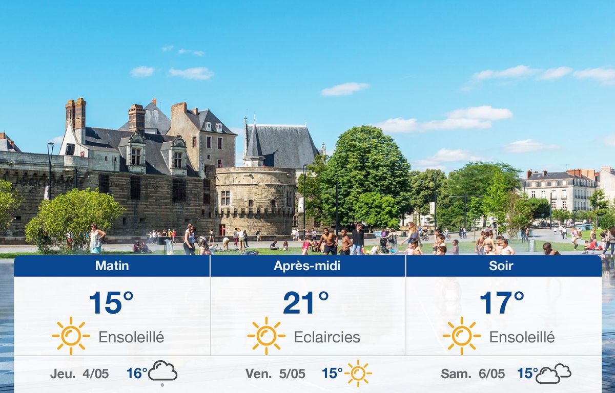 Météo Nantes: Prévisions du mercredi 3 mai 2023