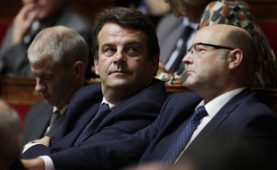 Thierry Solère sur les bancs de l'Assemblée nationale le 25 octobre 2017.