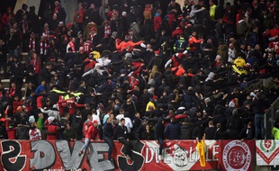 Les supporteurs de Lille avaient fait le déplacement à Amiens après l'accident du premier match.