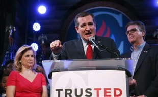 Le candidat aux primaires républicaines Ted Cruz, lors d'un meeting à Stafford, au Texas, le 1er mars 2016