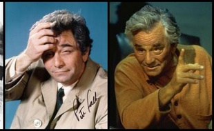 Photomontage de l'acteur Peter Falk, de 1971 à 2001.