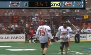 Capture d'écran d'un match de Lacrosse aux Etats-Unis, entre Buffalo et Philadelphie.