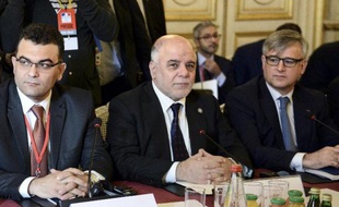 Le Premier ministre irakien, Haider al-Abadi, le 2 juin 2015 à Paris, à une réunion de la coalition anti-EI