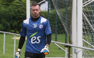 Alexandre Oukidja à l'entrainement du Racing, le mercredi 27 août.