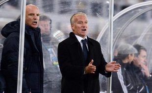 Didier Deschamps, lors de la victoire 1-0 de l'équipe de France contre la Finlande, le 9 septembre, à Helsinki.