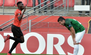 Ismaïla Sarr après son chef-d'oeuvre contre Jablonec, le 20 septembre 2018, pour la première journée de la phase de groupes de Ligue Europa.