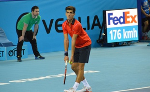 Pierre-Hugues Herbert à l'Open 13 de Marseille, le 15 février 2015.
