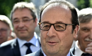 Francois Hollande à Aubussonon le 10 juillet 2016