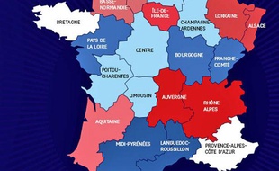 Le projet de redécoupage des régions présenté par l'Elysée le 3 juin 2014