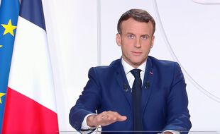 Emmanuel Macron, lors de son allocution le 24 novembre 2020.