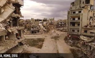 Le décor de désolation de la ville syrienne de Homs, ravagée par la guerre, le 26 janvier 2016.