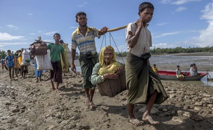 Des Rohingyas réfugiés au Bangladesh.