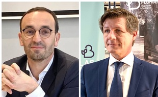 Thomas cazenave (à gauche) et Nicolas Florian feront liste commune pour le deuxième tour des municipales à Bordeaux