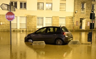La ville de Morlaix dans le Finistère a été submergée en une demi heure par les averses orageuses du 3 juin 2018.