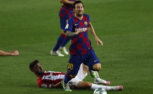Lionel Messi lors du match Athletic Bilbao-Barcelone, le 23 juin 2020 à San Mamès.