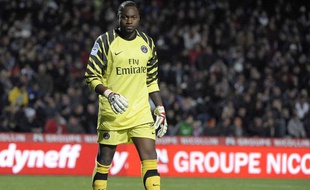 Apoula Edel, le gardien du PSG, le 31 octobre dernier lors d'un match à Montpellier.