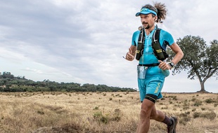 Luca Papi, ici en juillet sur l'ultra marathon Beira Braixa au Portugal (281 km), qu'il a terminé à la troisième place.