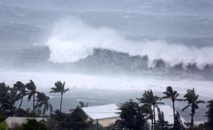 Saint-Gilles balayé par le cyclone Bejisa le 2 janvier 2014 à la Réunion