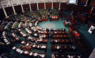 L'Assemblée constituante tunisienne, le 8 janvier 2014 à Tunis.
