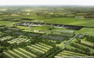 Image de synthese du projet d' aeroport de Notre-Dame-des-Landes