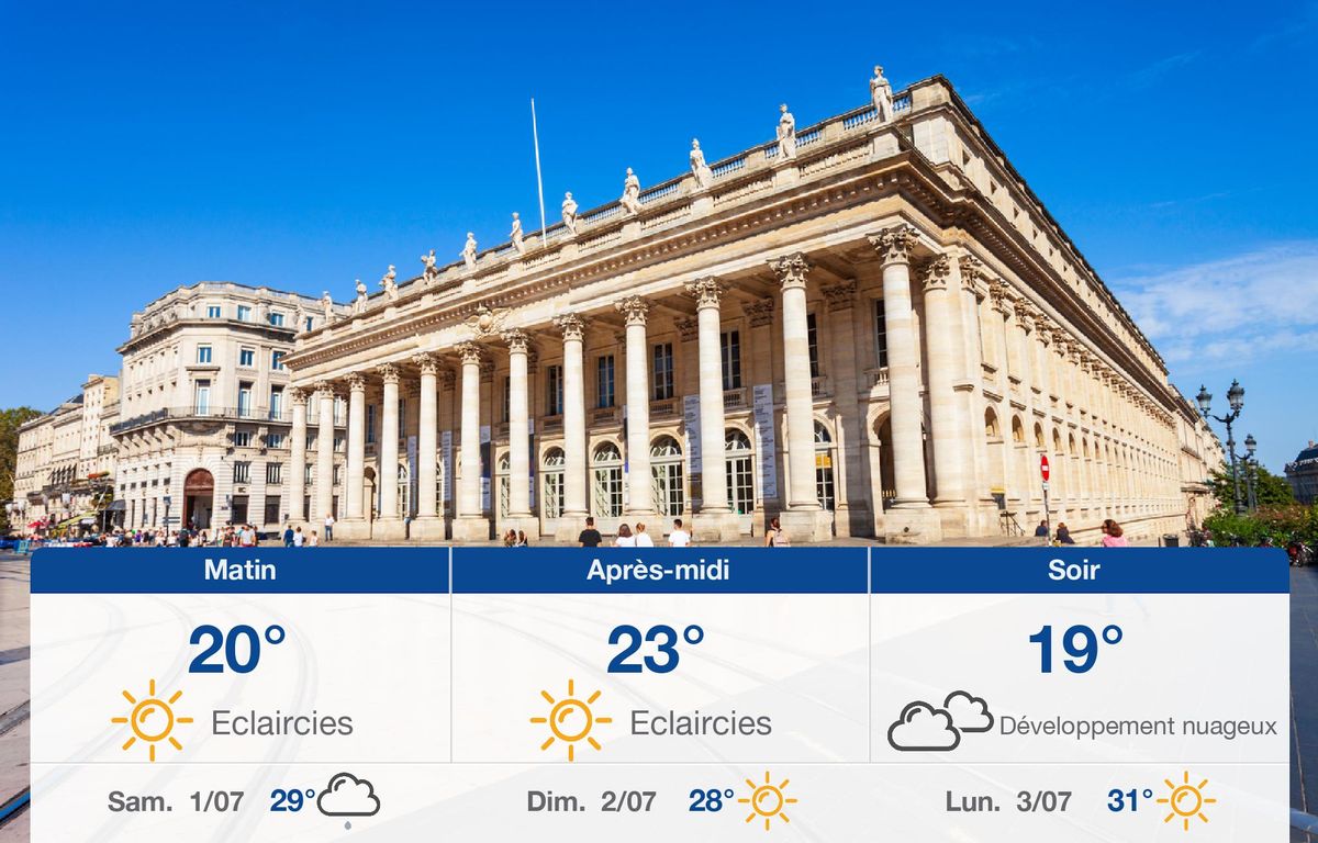 Météo Bordeaux: prévisions du vendredi 30 juin 2023