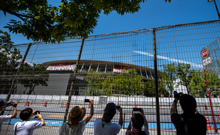 Le stade olympique Tokyo, zone interdite au public lors de la cérémonie d'ouverture des JO 2021.