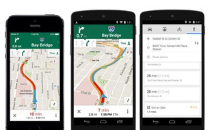 La nouvelle version de Google Maps sur iOS et Android, lancée le 6 mai 2014.