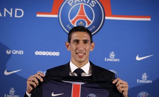 Angel Di Maria lors de sa présentation à Paris le 6 août 2015.