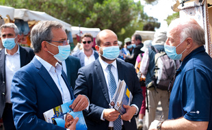Thierry Mariani et David Rachline, en campagne dans le Var