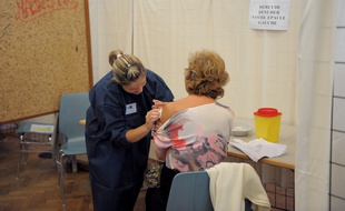 Simulation de campagne de vaccination pour la grippe A à Haguenau. Le 06 10 2009