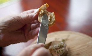 Illustration d'une tranche de foie gras.