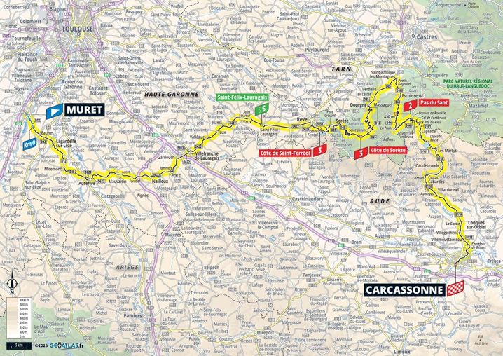 Le parcours de la 15e étape du Tour de France 2025