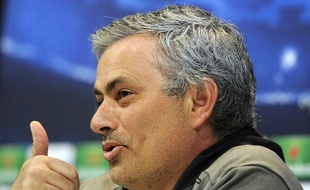 José Mourinho, l'entraîneur du Real Madrid, en conférence de presse, le 29 avril 2013.