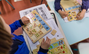 Une classe d'école maternelle, à Lyon.