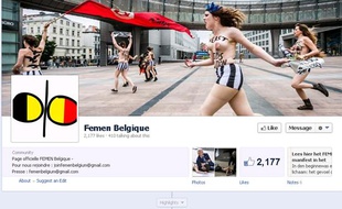 Capture d'écran du compte Facebook des Femen belges