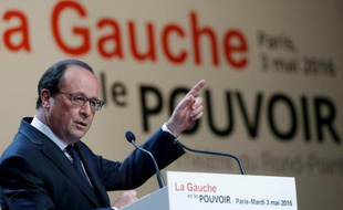 François Hollande fait un discours à la fondation Jean Jaurès le 3 mai 2016
