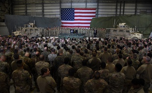 Donald Trump s'est rendu sur la base américaine de Bagram en Afghanistan pour Thanksgiving