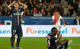 Blaise Matuidi et Marco Verratti lors du match entre le PSG et Monaco le 5 octobre 2014.