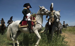 Reconstitution d'une bataille historique de la bataille de Ligny.