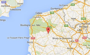 Google Map d'Audincthun, dans le Pas-de-Calais.