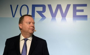Le patron du groupe RWE Peter Terium à Essen le 10 mars 2015