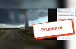 Cette image d’une tornade dans l’est de l’Espagne n’est pas récente