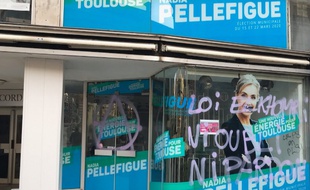 La permanence de Nadia Pellefigue a été taguée en marge de la manifestation des