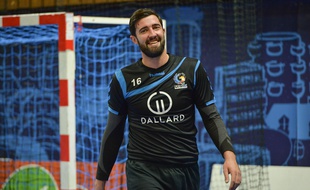 Le gardien du Fenix handball Cyril Dumoulin lors du match de D1 entre Créteil et Toulouse, le 12 février 2015.
