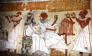 Illustration d'une tombe pharaonique découverte à Louxor en janvier 2014.